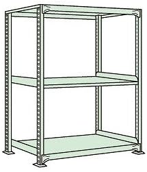 サカエ 中量棚NL型(300KG/段・単体・高さ1500MM・3段) NL-9563 (
